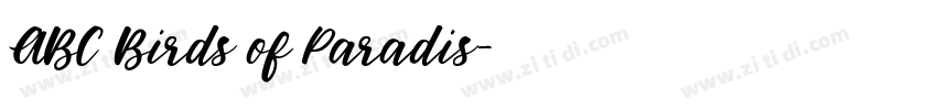 ABC Birds of Paradis字体转换